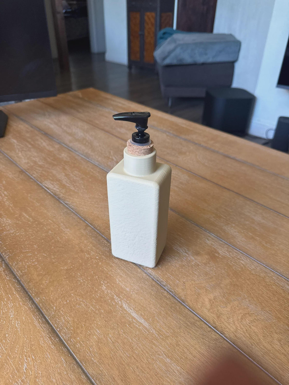 Art Deco Soap Dispenser | Bathroom Accessories | Retro Style Dispenser | Elegant Bath Decor | 8.5" Tall | Pump Included | Black or Tan