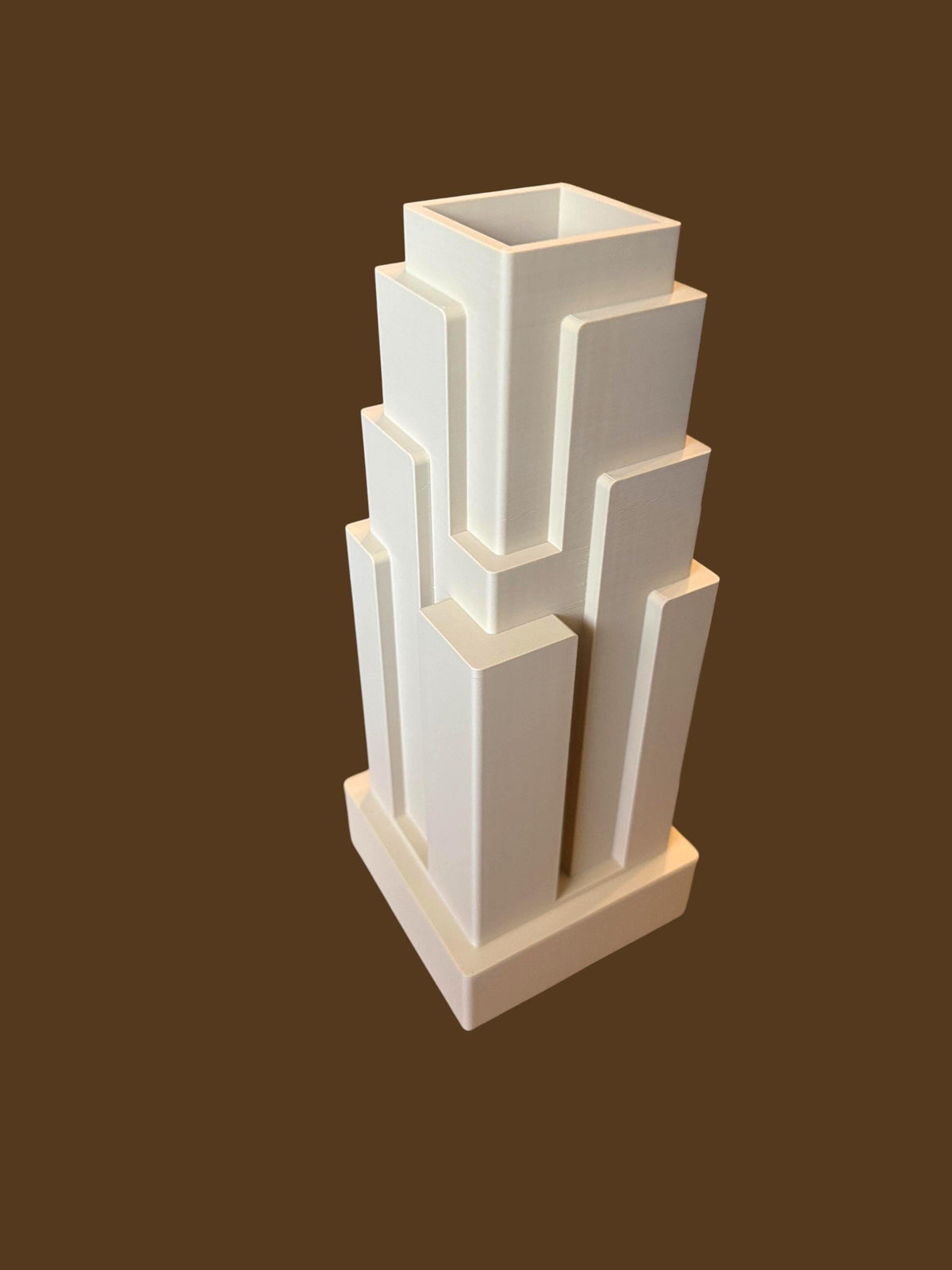 Art Deco Chicago Skyscraper Vase, Inspired by CBOT, Architectural Statement Piece for Living Room or Office Shelf Decor, Gift for Him or Her