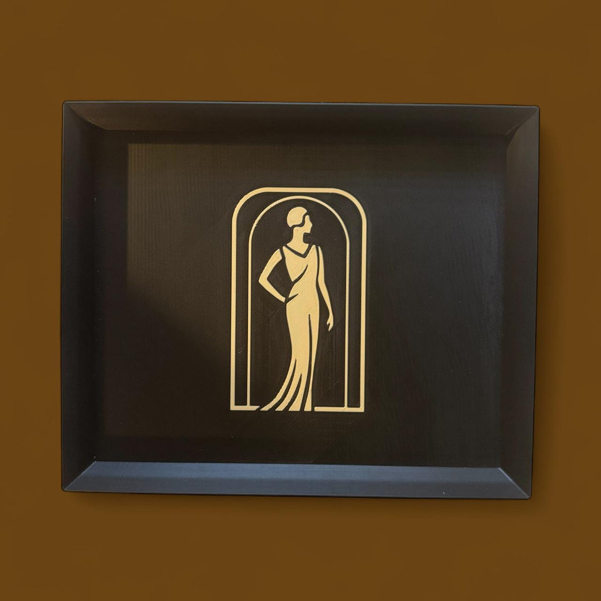 LADY In BLACK Vintage Art Deco Serving Tray; Jazz Age Wall Art, our most popular art in a versatile tray.