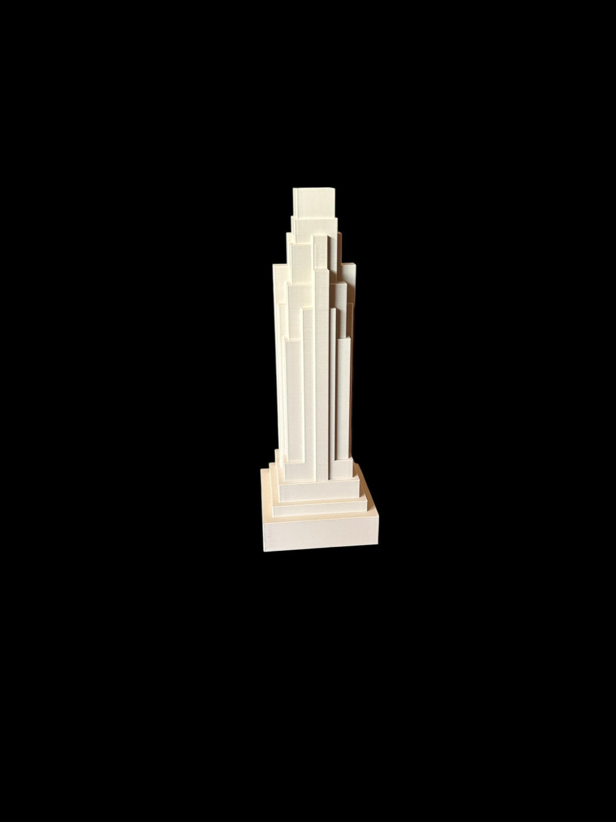 Empire State Building Vase  Art Deco Skyscraper Sculpture, New York Architecture Home Decor, Matte Tan Limestone Tower Accent