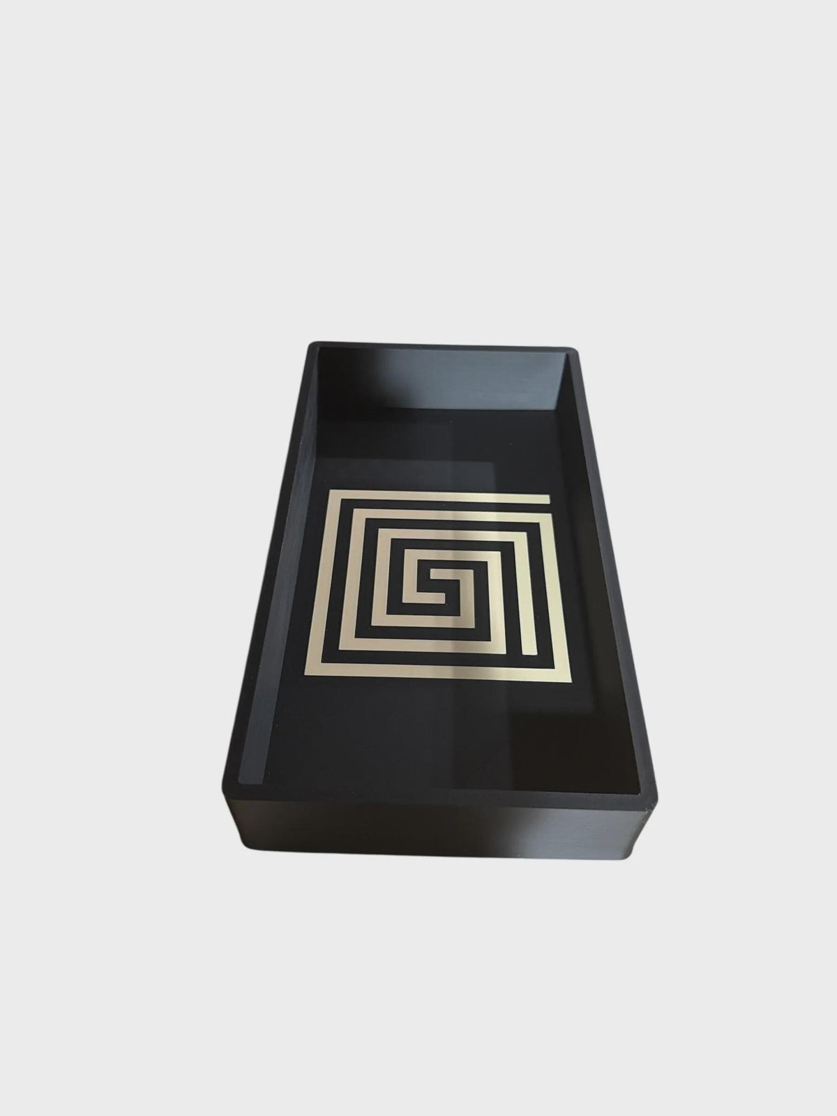 Mayan Labyrinth Tray: Ancient Americas Style Decorative Spiral Catchall Tray