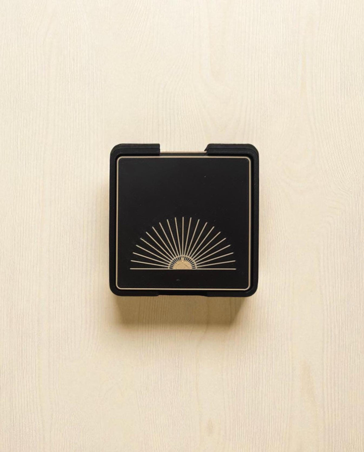 Starburst Coaster Set  Art Deco & Mid Century Modern Geometric Square Drink Coasters for Coffee Table or Bar Cart Decor