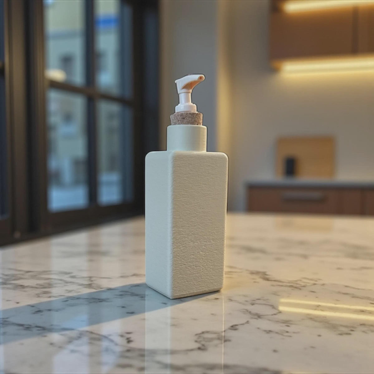 Art Deco Soap Dispenser | Bathroom Accessories | Retro Style Dispenser | Elegant Bath Decor | 8.5" Tall | Pump Included | Black or Tan