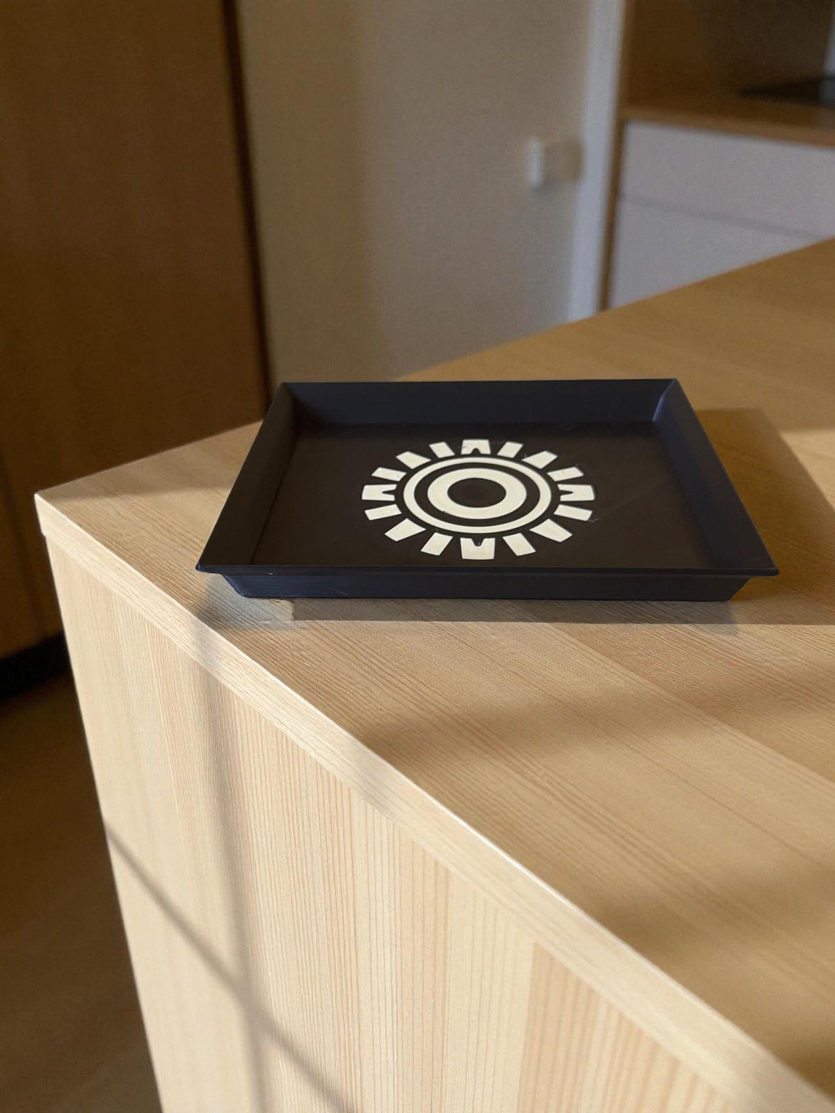 SUNBURST TRAY  Modern take on Aztec Sun, Decor that spans Art Deco, Mid Century and its Ancient Americas Roots