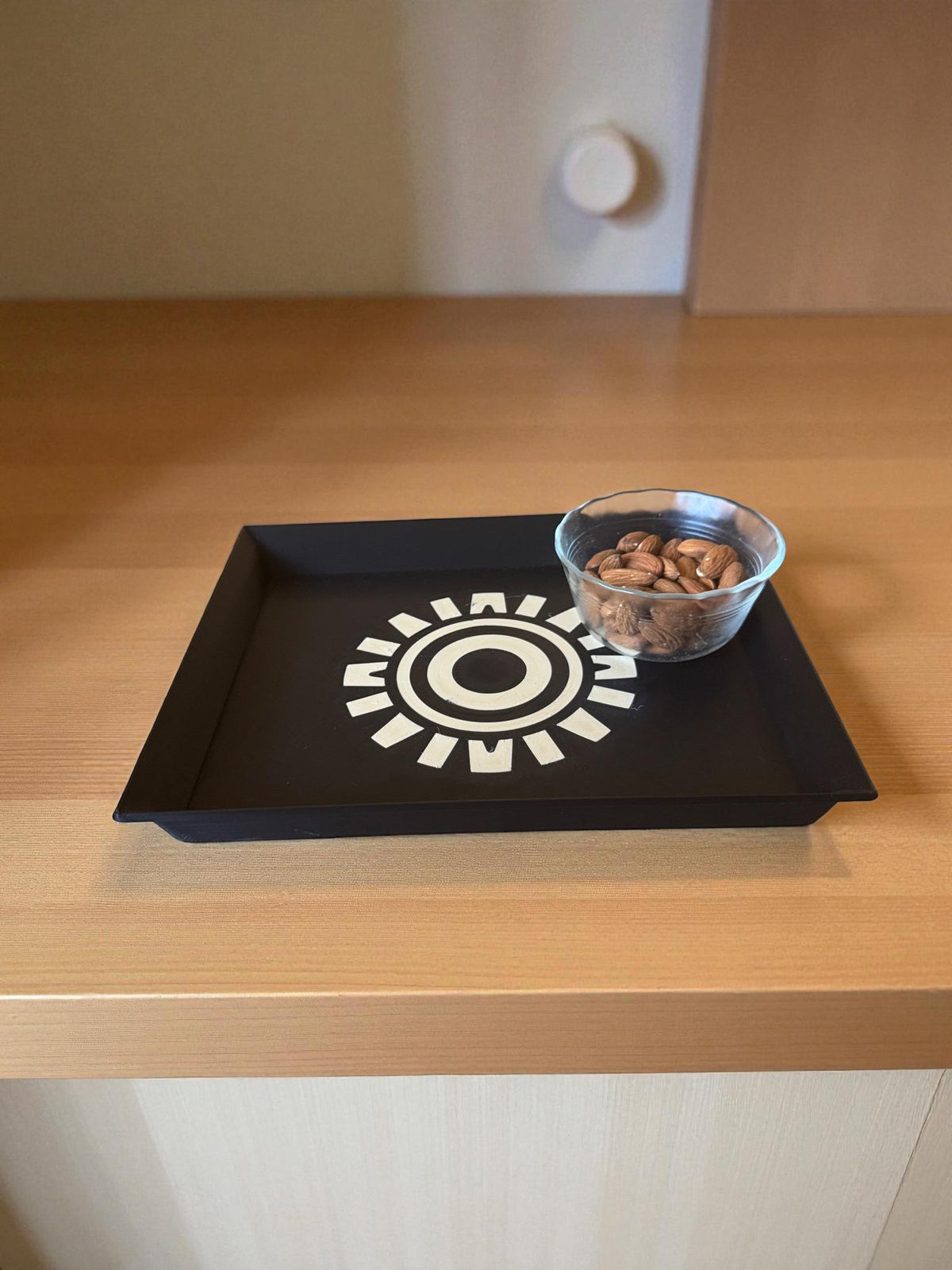 SUNBURST TRAY  Modern take on Aztec Sun, Decor that spans Art Deco, Mid Century and its Ancient Americas Roots