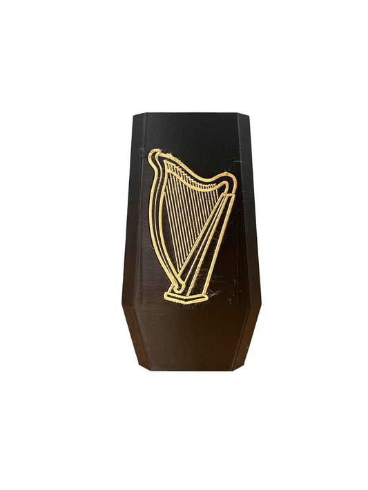 IRISH HARP VASE, Celtic Music Symbol, Ancestry Gift, Ireland Heritage Decor, Traditional Gaelic Art, Bardic Blessing, Modern Home, 1571