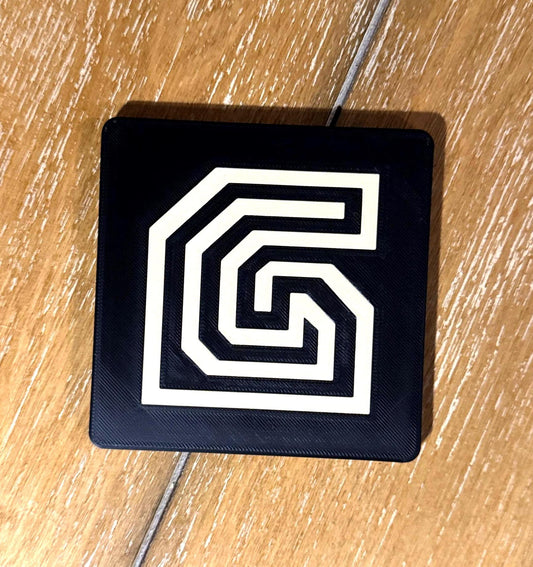 PUEBLO STEP COASTER Set  striking black and sand-toned accents that protect surfaces with style, Inspired by ancient Americas, 4 piece or 6