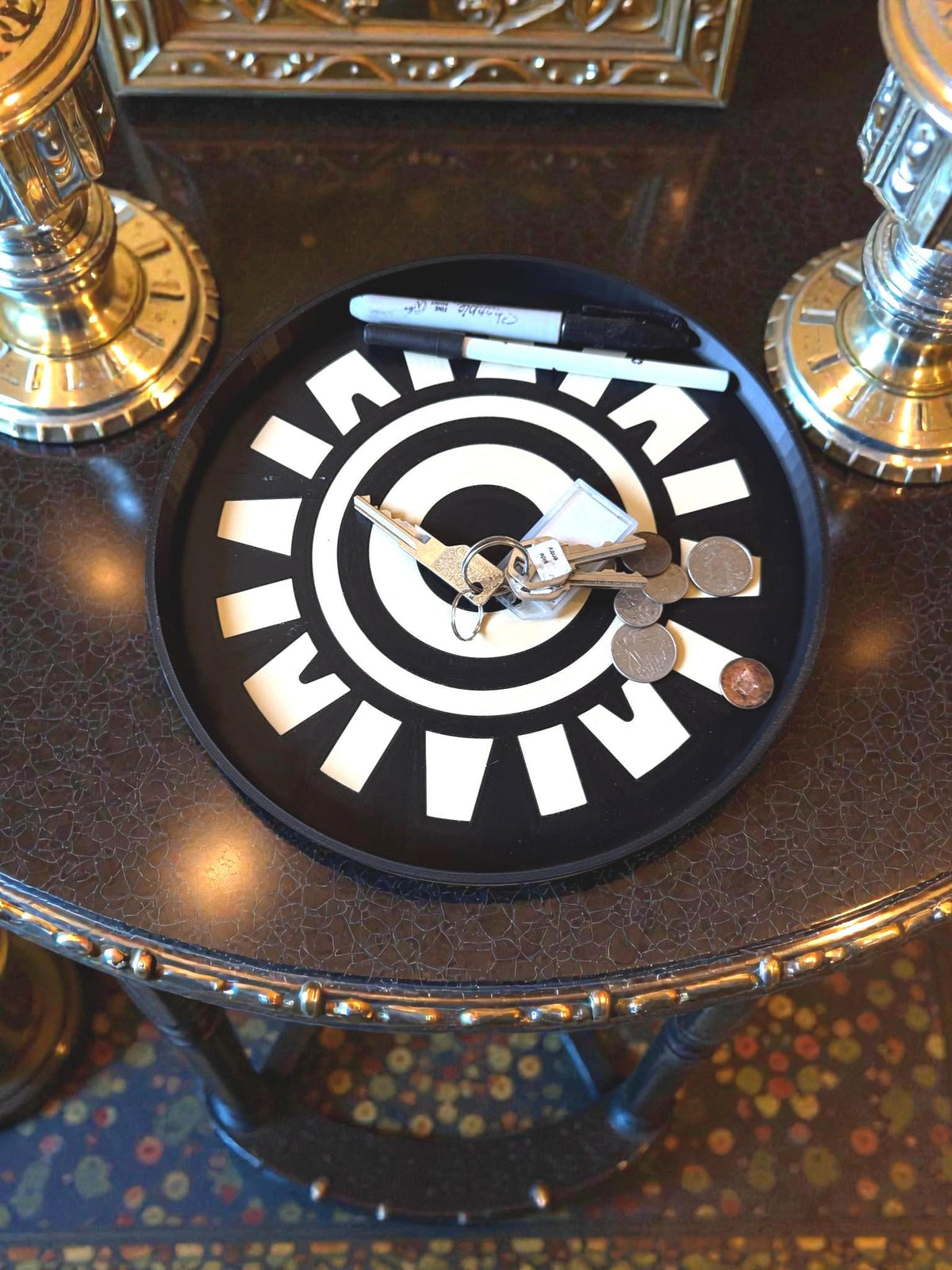 Round SUNBURST TRAY  Inspired by ancient sun symbols and echoed in Art Deco design...A bold sun motif that feels both ancient and modern.