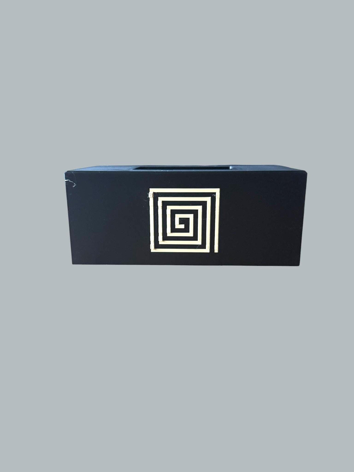 AZTEC Spiral ART DECO Rectangular Tissue Box Cover, Modern Bathroom Decor, Inspired by Ancient Americas art, Minimalist Vanity Gift Accent,