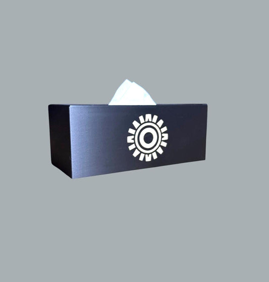 Aztec Sun ART DECO  Tissue Box Cover, Inspired by Ancient Americas Aztec design, modern boho rectangular kleenex holder,  accen