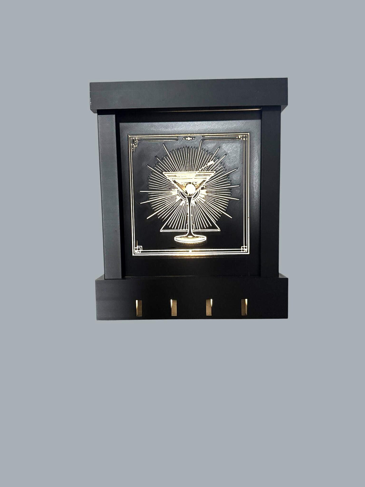 ART DECO MARTINI Cocktail Bar Lamp, Speakeasy Lounge Accent Light, Retro Mixology Decor,  Table Night Light, Gift for Cocktail Lovers