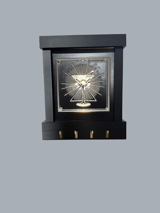 ART DECO MARTINI Cocktail Bar Lamp, Speakeasy Lounge Accent Light, Retro Mixology Decor,  Table Night Light, Gift for Cocktail Lovers