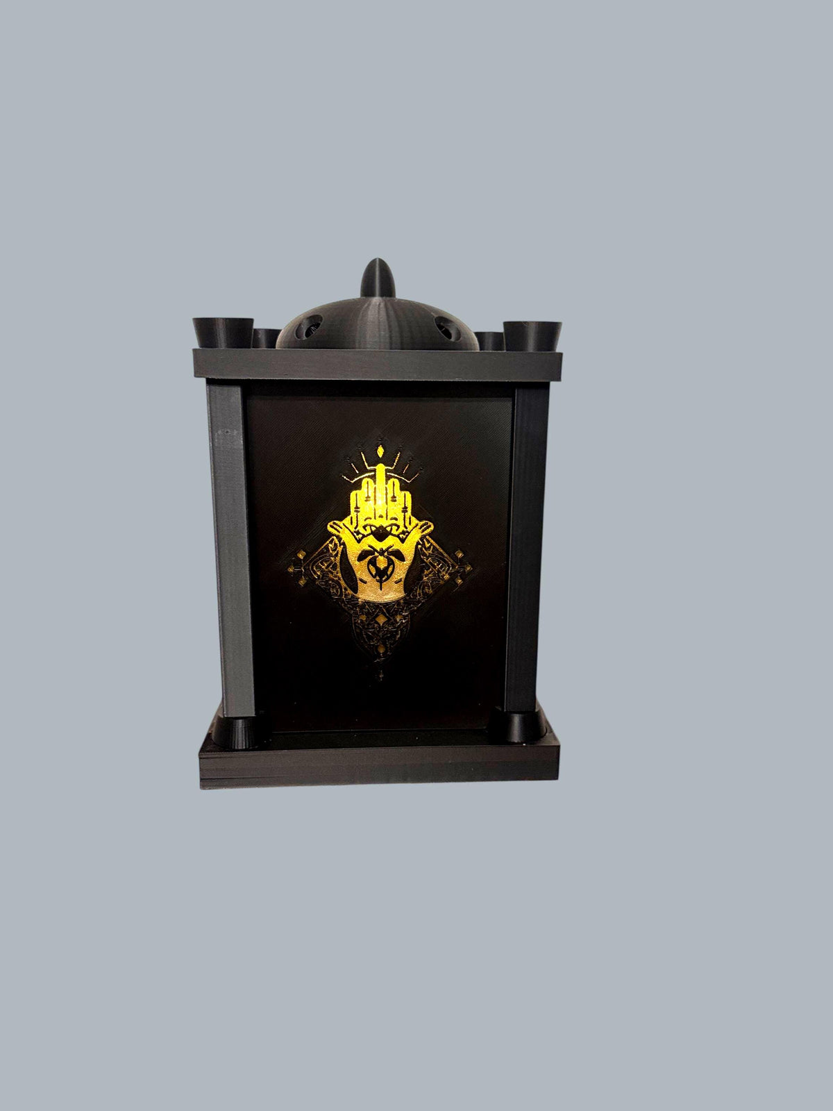 CLADDAGH LANTERN, Irish love loyalty friendship symbol, traditional Gaelic luck decor, 3-tone led light, wedding gift, anniversary present