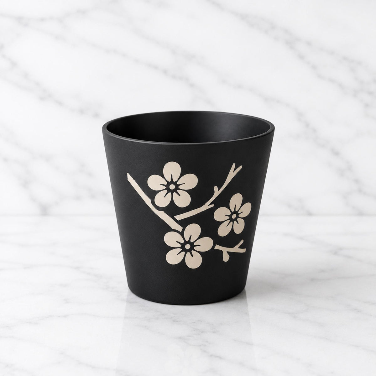 CHERRY BLOSSOM Bedroom Set | Japanese Sakura Vanity Decor Bundle | Tissue Box, Cachepot & Coasters | Zen Gift Set