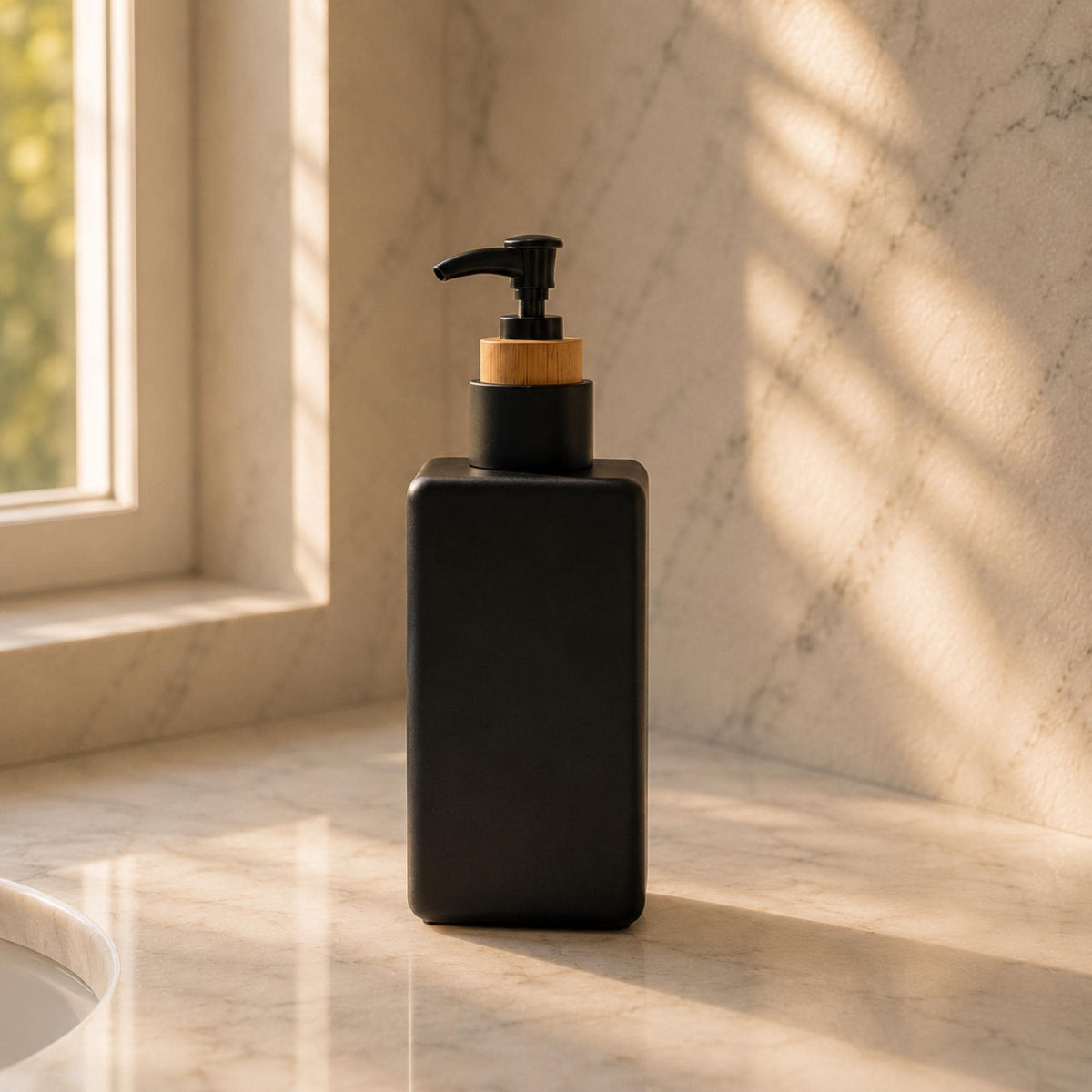 ART DECO Lady in Black Bathroom Set | Powder Room Vanity Decor | Tissue Box Cover, Soap Dispenser with Pump & Tray | Luxe Gift Bundle