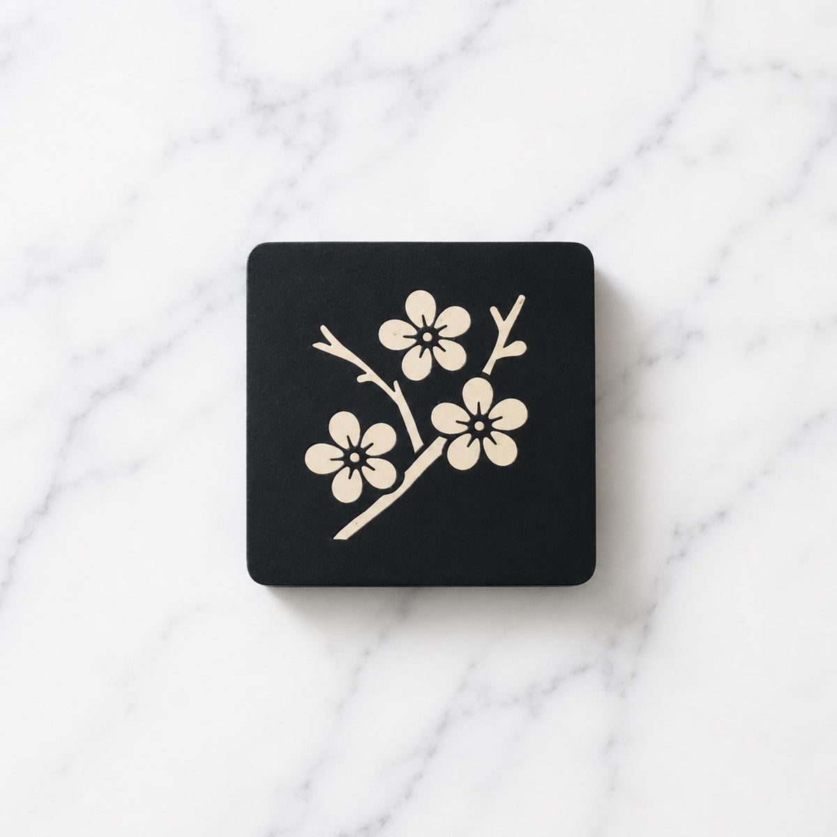 CHERRY BLOSSOM Bedroom Set | Japanese Sakura Vanity Decor Bundle | Tissue Box, Cachepot & Coasters | Zen Gift Set