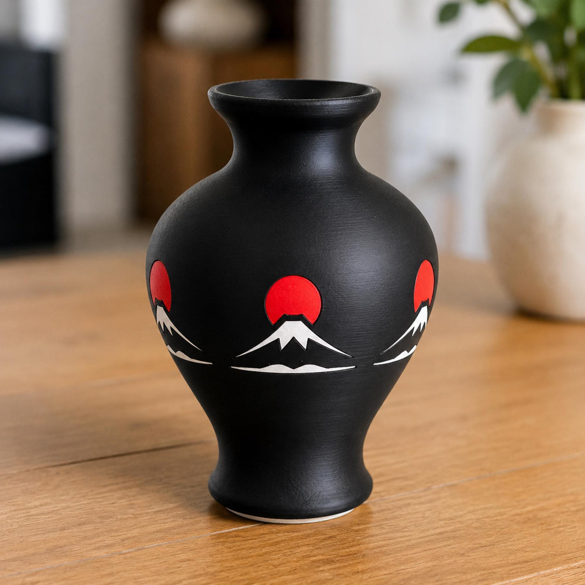MOUNT FUJI Home Decor Set | Japanese Mountain Decor Bundle | Vase, Cachepot & Fuji Coasters | Japan Gift Set