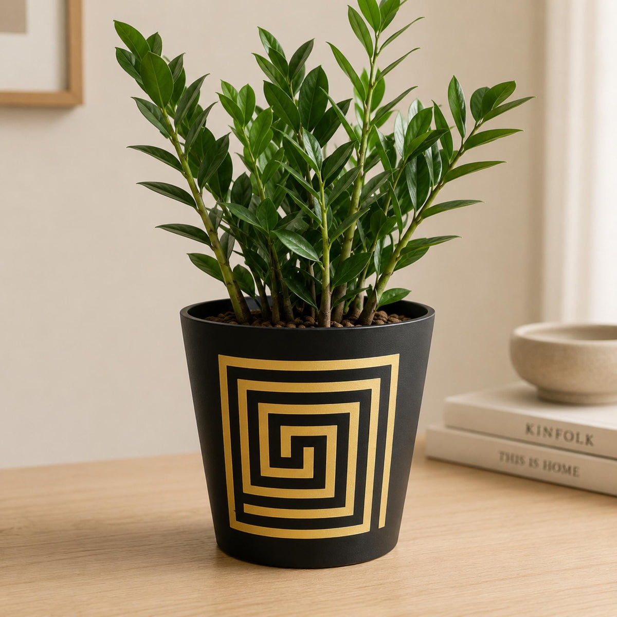 MESOAMERICAN Home Decor Set | Mayan Temple Bundle | Stepped Pyramid Tray, Pyramid Coasters & Labyrinth Cachepot