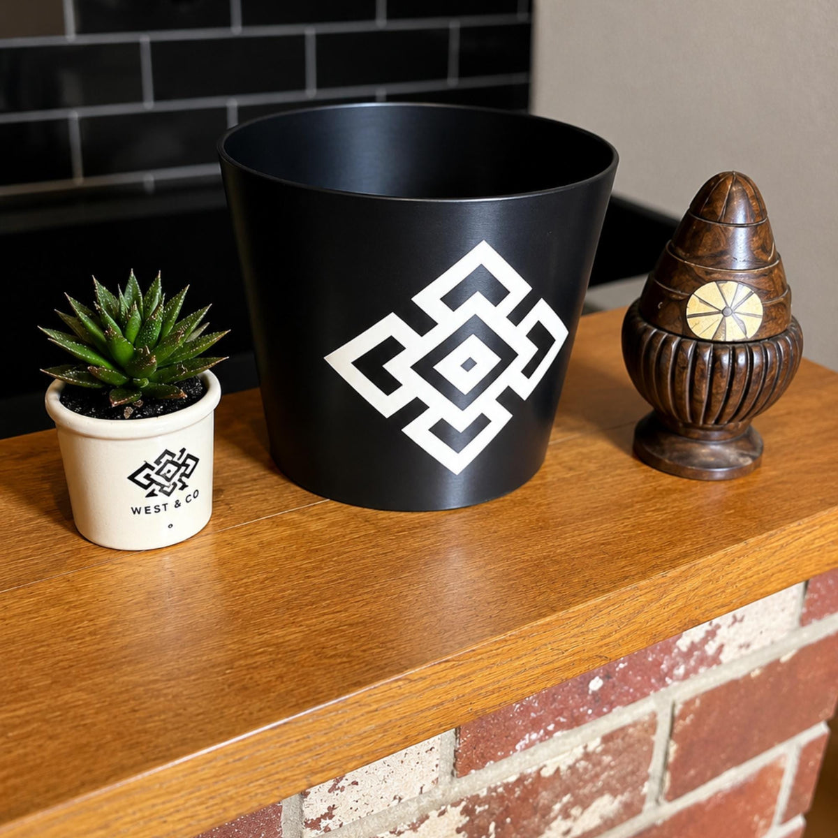 PUEBLO SOUTHWEST Decor Set | Santa Fe Home Decor Bundle | Pueblo Tray, Coasters & Andean Cachepot | Desert Aesthetic Gift