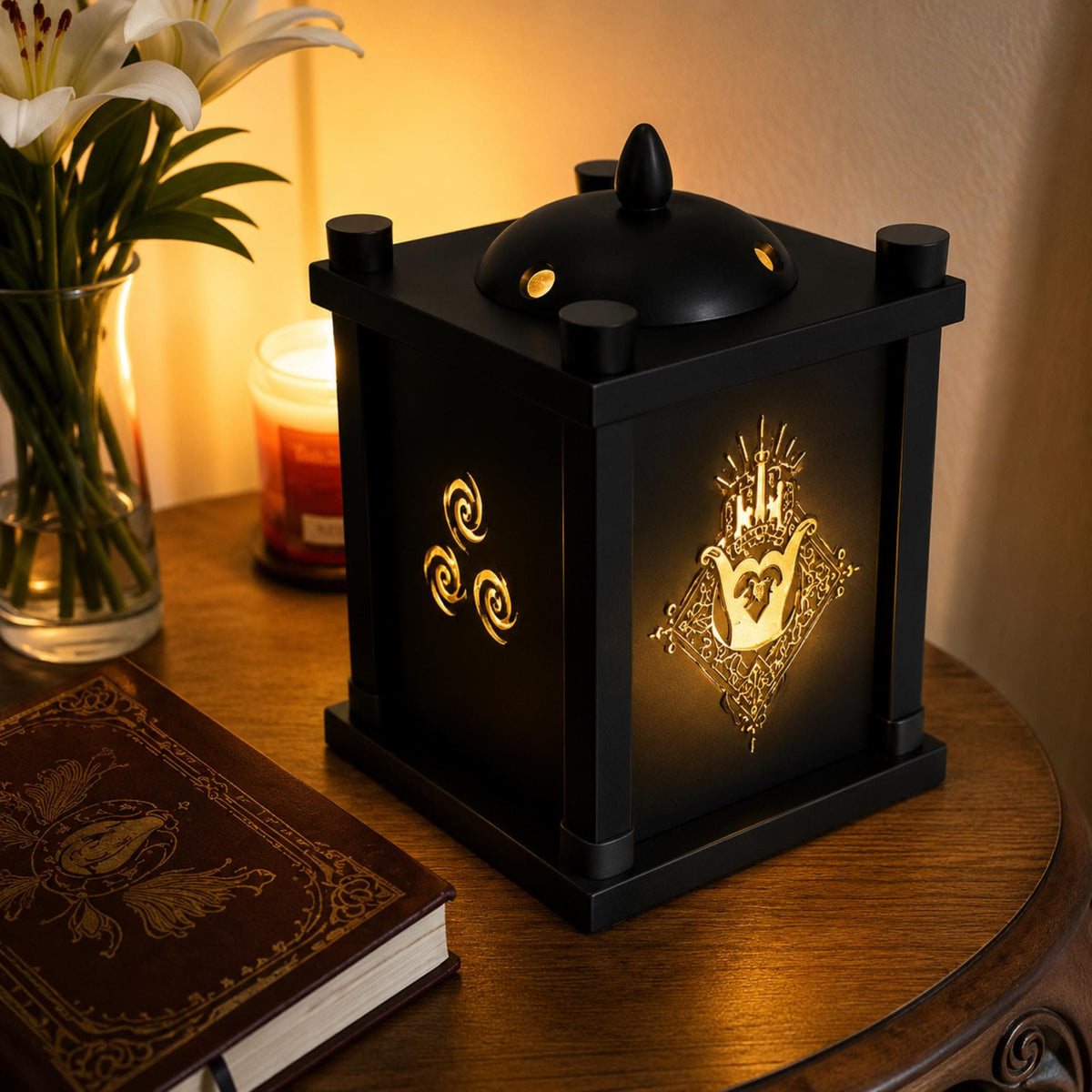 CLADDAGH Wedding Gift Set | Irish Heritage Wedding Bundle | Celtic Lantern, Claddagh Vase & Coasters Anniversary Gift
