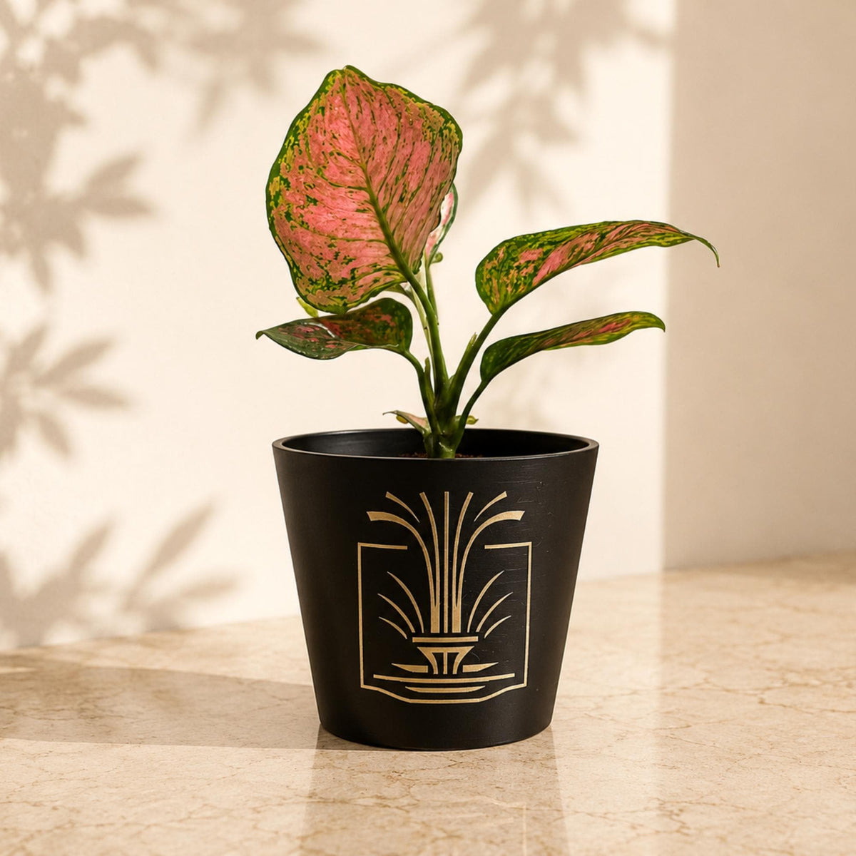 ART DECO LUXE Lady in Black Bundle | Vase, Cachepot & Tray Set | Gatsby Glam Home Decor | Housewarming Gift