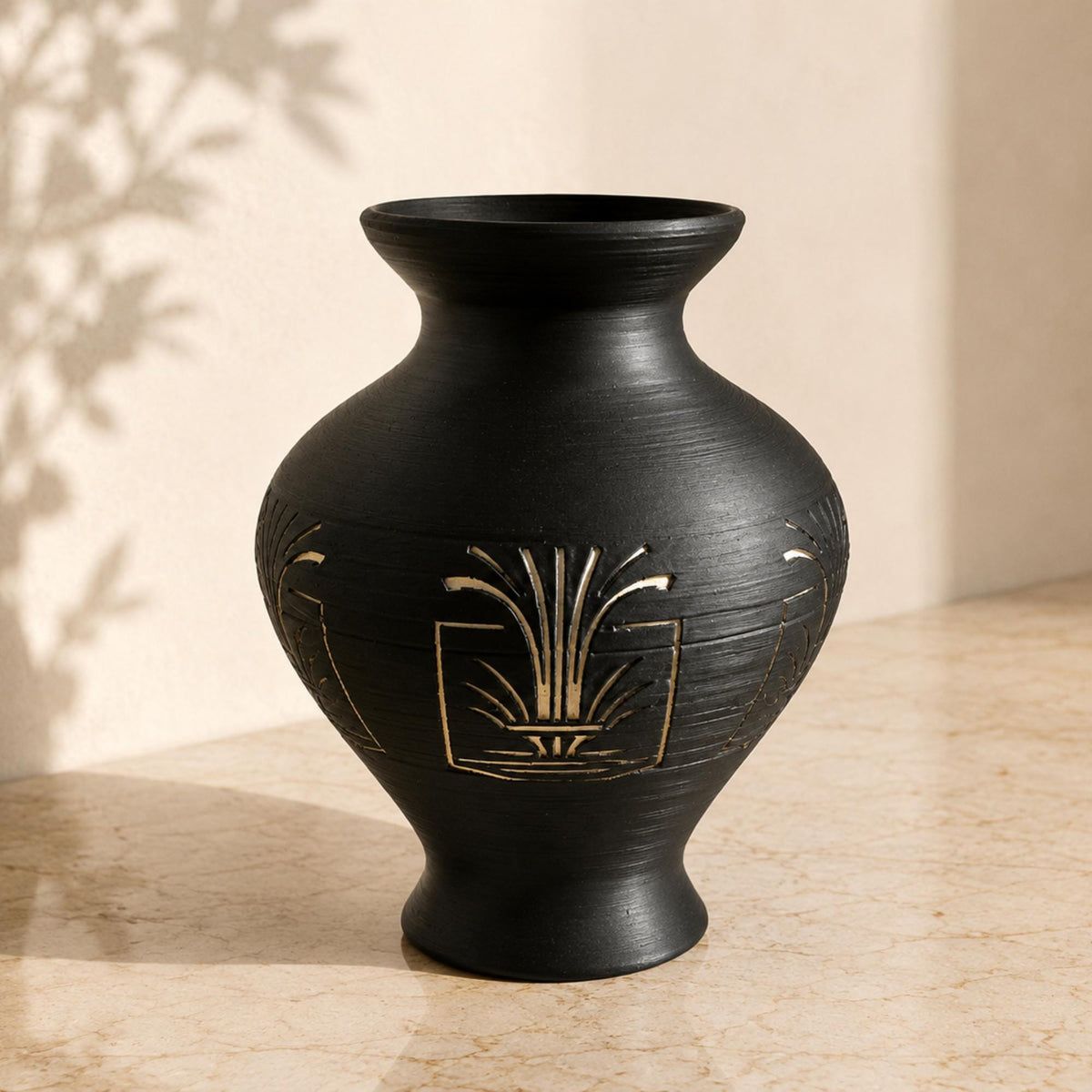 ART DECO LUXE Lady in Black Bundle | Vase, Cachepot & Tray Set | Gatsby Glam Home Decor | Housewarming Gift