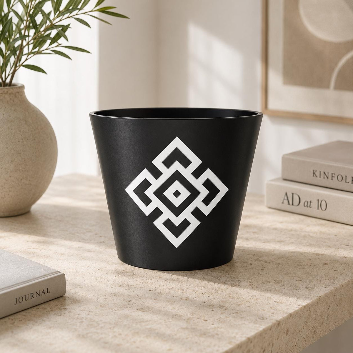 Geometric Home Decor Set | Andean Vase, Tray & Coasters | Coffee Table Decor | Housewarming Gift