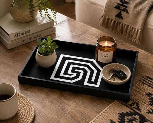 Southwestern Decorative Tray | Coffee Table Tray | Art Deco Catchall | Housewarming Gift