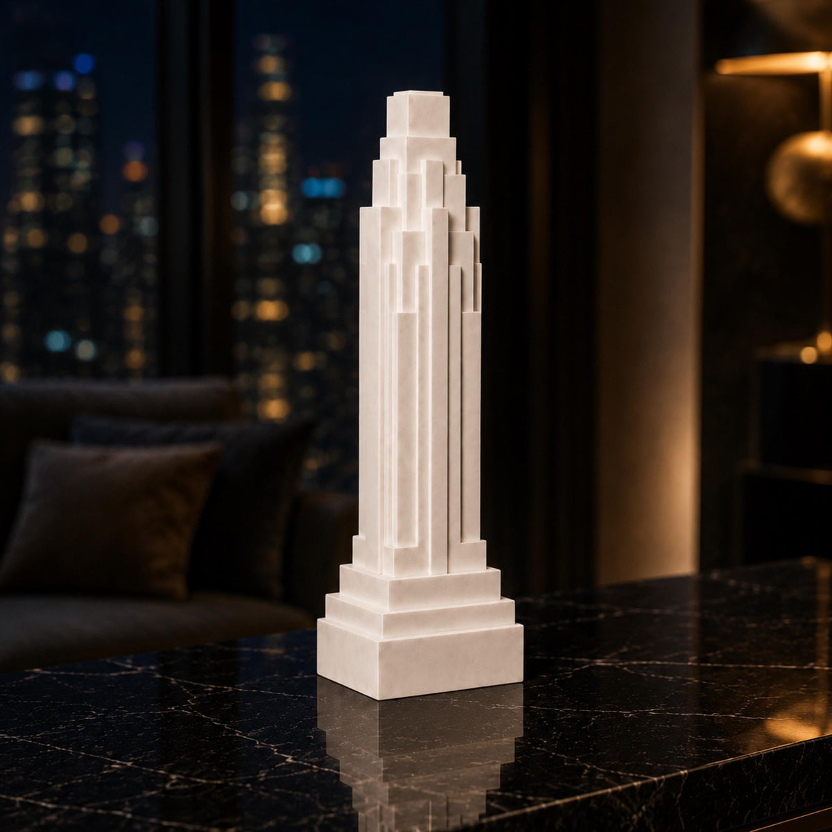 NYC Empire Pair | Empire State Building Vase & Manhattan Gotham Tower Vase | Art Deco Skyscraper Decor Gift