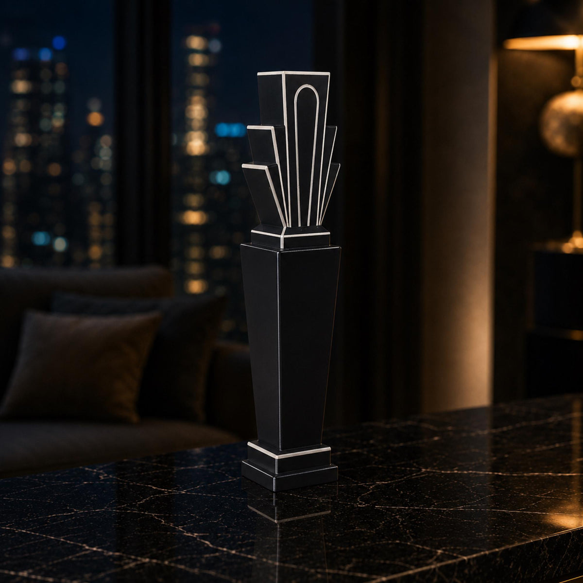 NYC Empire Pair | Empire State Building Vase & Manhattan Gotham Tower Vase | Art Deco Skyscraper Decor Gift