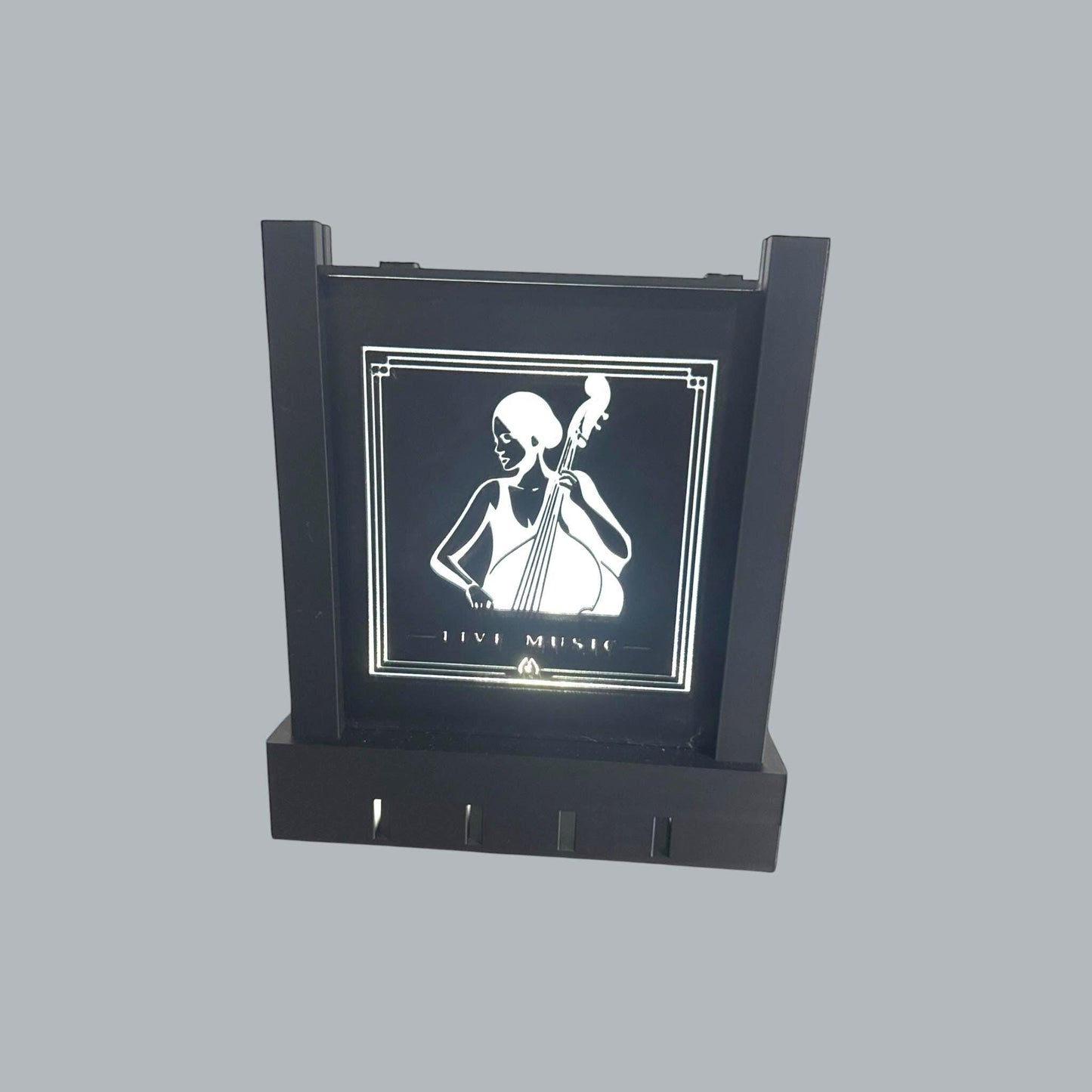 ART DECO CELLO Player Table Lamp, Musician Silhouette Nightstand Light, Elegant String Instrument Decor, Jazz Age Music Gift, Cellist Accent