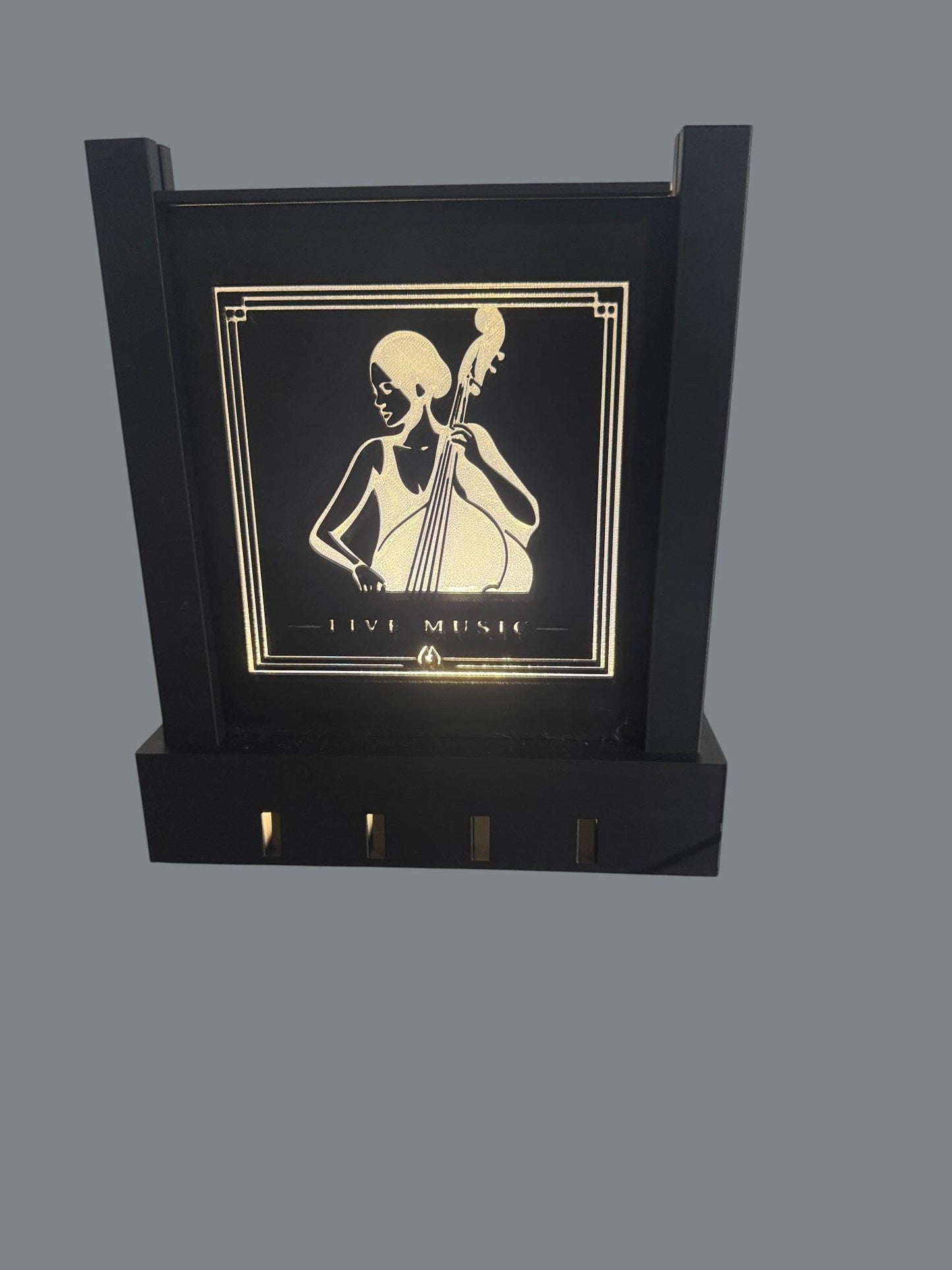 ART DECO CELLO Player Table Lamp, Musician Silhouette Nightstand Light, Elegant String Instrument Decor, Jazz Age Music Gift, Cellist Accent