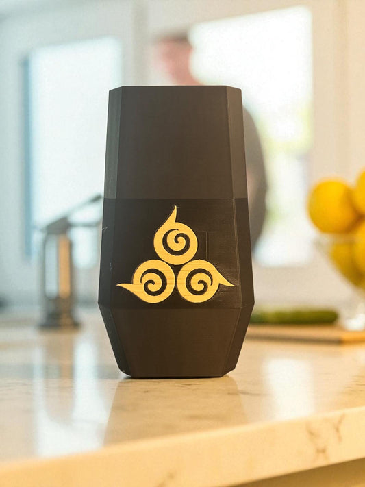 TRISKELE VASE, Triple Spiral Symbol, Ancient Ireland Art, Ancestry Gift, Celtic Heritage, Eternal Life Sign, Modern Home Decor, 1571 ART