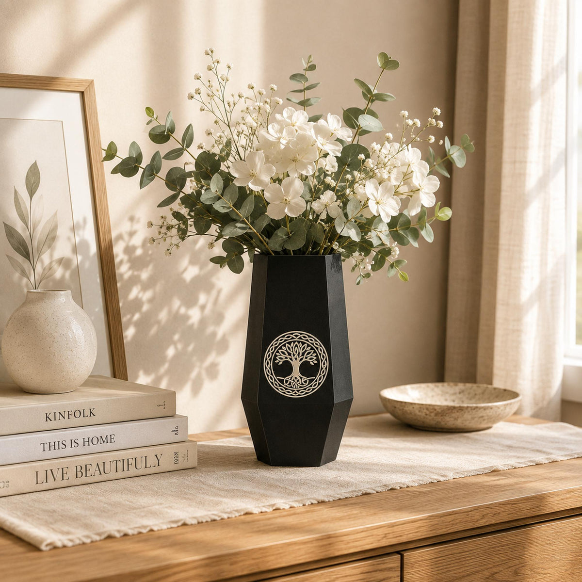 Tree of Life Vase | Celtic Home Decor | Irish Decorative Vase | Nature Inspired Accent | Shelf & Table Decor