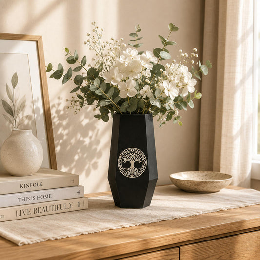 Tree of Life Vase | Celtic Home Decor | Irish Decorative Vase | Nature Inspired Accent | Shelf & Table Decor