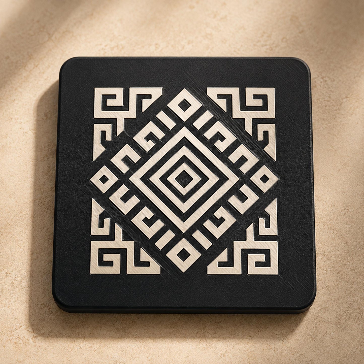 Andean Interlocking Coaster Set | Geometric Drink Coasters | Coffee Table Decor | Peruvian Inspired Design