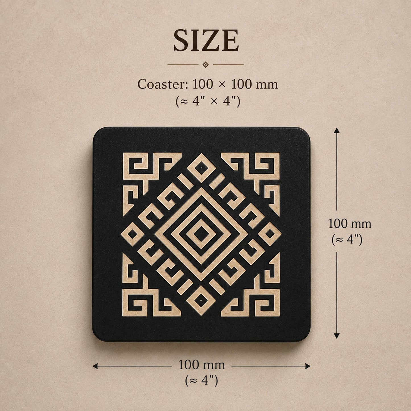 Andean Interlocking Coaster Set | Geometric Drink Coasters | Coffee Table Decor | Peruvian Inspired Design