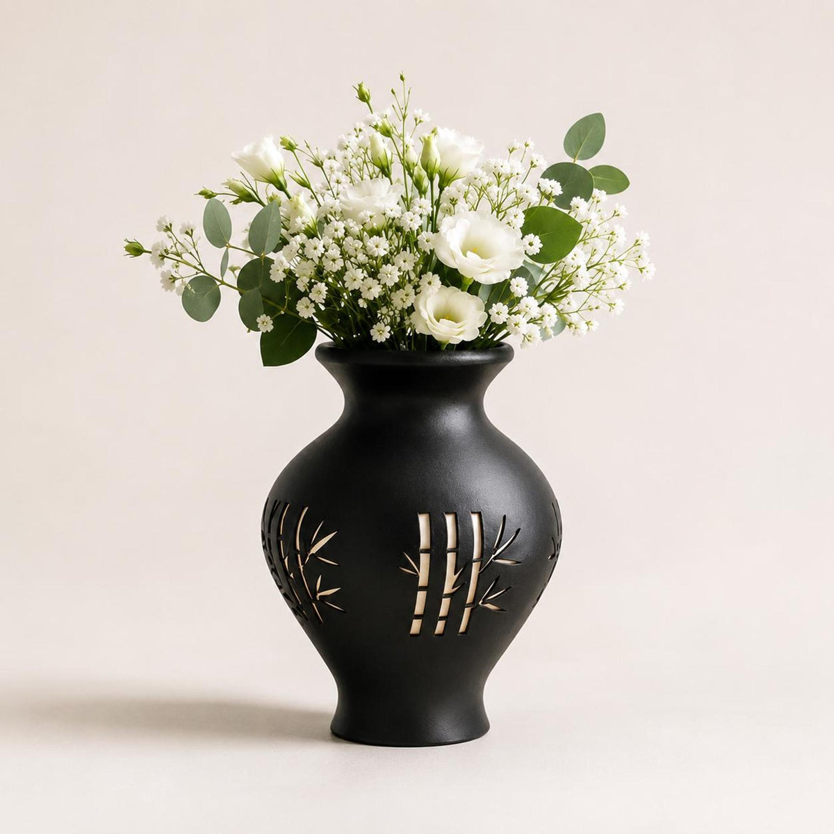Japanese Home Decor Set | Bamboo Vase, Cachepot, Tissue Box & Coasters | Japandi Gift