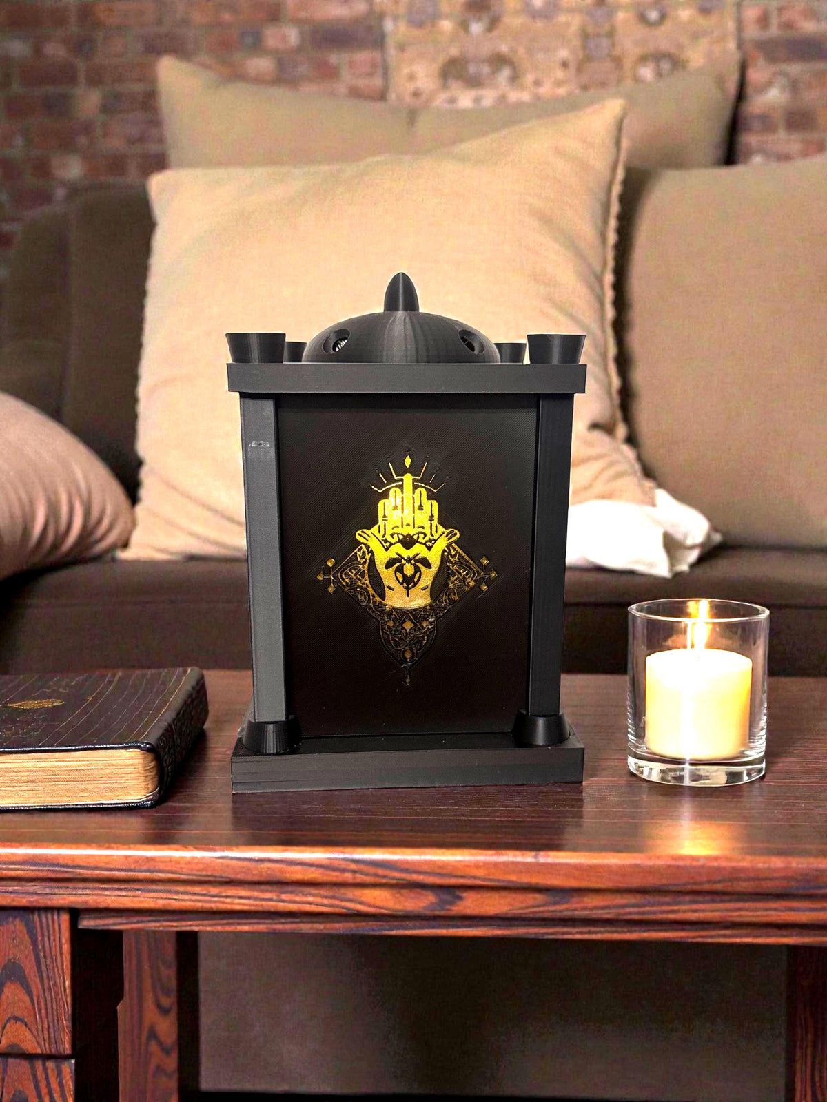 CLADDAGH LANTERN, Irish love loyalty friendship symbol, traditional Gaelic luck decor, 3-tone led light, wedding gift, anniversary present